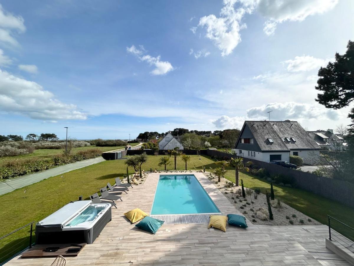 Superbe Villa Tout Confort Avec Piscine Chauffee Er Couverte Et Spa A 2 Pas De La Plage Fouesnant Kültér fotó