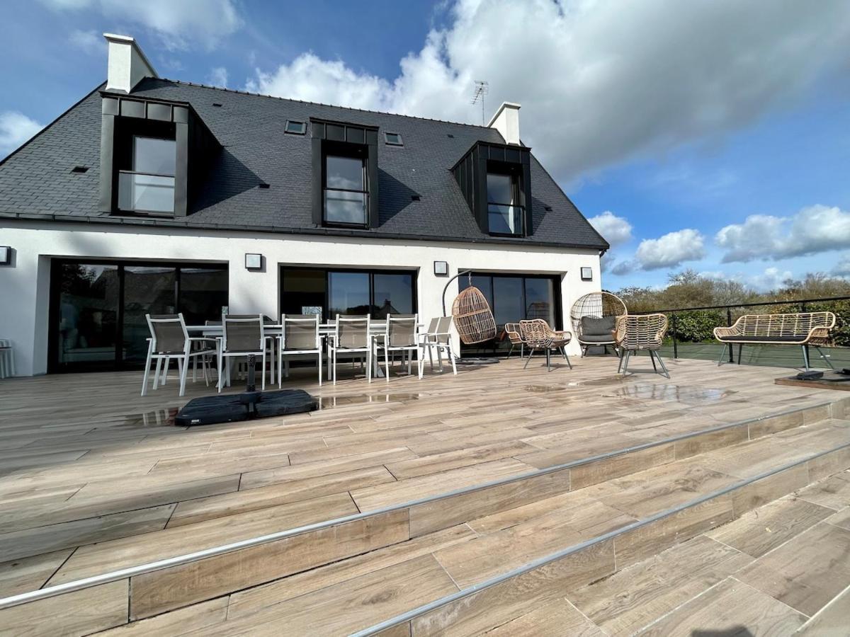 Superbe Villa Tout Confort Avec Piscine Chauffee Er Couverte Et Spa A 2 Pas De La Plage Fouesnant Kültér fotó